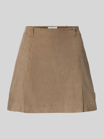 Armedangels Ausgestellter Mini-Rock aus Baumwoll-Mix Modell 'ZALAIAA' Taupe 2