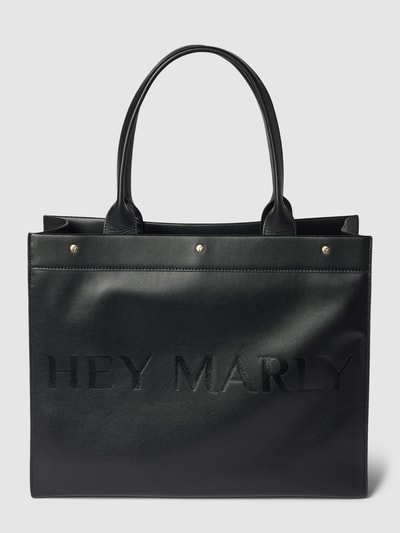 Hey Marly Shopper mit Label-Detail Modell 'CLASSY' Black 2