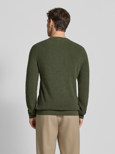 MCNEAL Gebreide pullover met ribboorden Kaki gemêleerd - 5