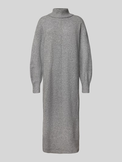 Pieces Oversized Strickkleid mit Wollanteil Modell 'MALOU' Mittelgrau Melange 2