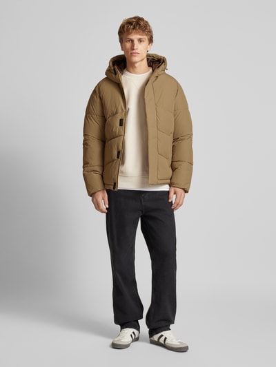 Jack & Jones Steppjacke mit Stehkragen Modell 'WORLD' Beige 1