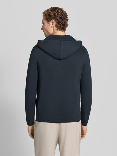 Marc O'Polo Sweter w kroju regular fit z czystej bawełny Ciemnoniebieski 5