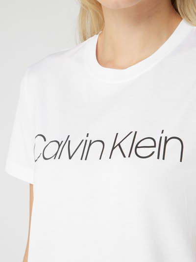 CK Calvin Klein T-Shirt mit Logo-Print  Weiss 5