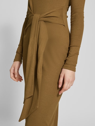 Lauren Ralph Lauren Midi-jurk met col, model 'VAUREEN' Camel - 3