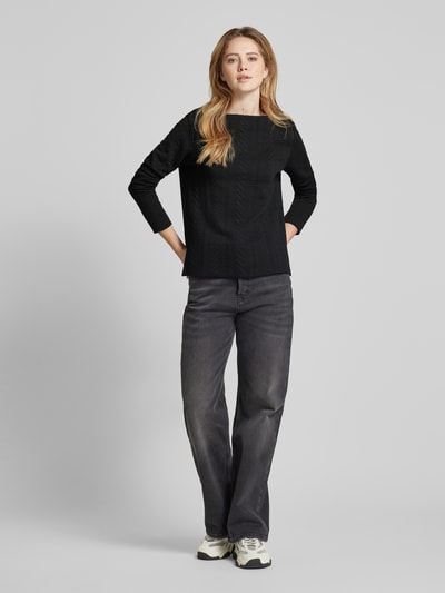 s.Oliver RED LABEL Relaxed Fit Sweatshirt mit Baumwolle Black 1