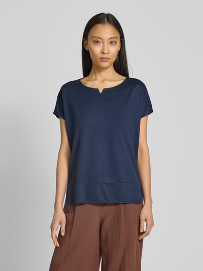 Tom Tailor T-shirt o kroju regular fit z mieszanki modalu Ciemnoniebieski 4