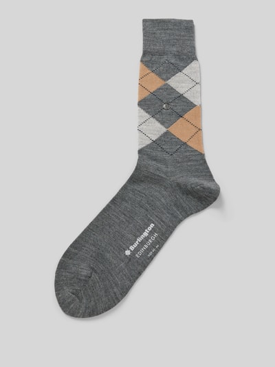 Burlington Sneakersocken mit Strukturmuster Mittelgrau 1