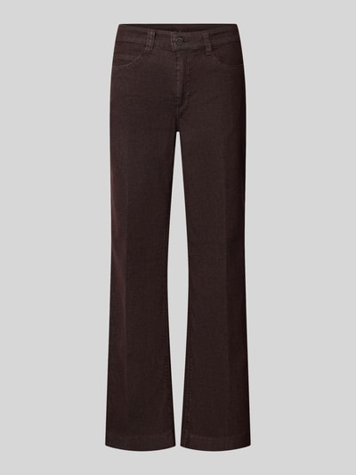 Produktfoto, dunkelbraune Wide Fit Jeans aus Baumwoll-Mix Modell 'DREAM WIDE' von MAC, glatte Oberflächenstruktur, Damen Wide & Loose Fit Jeans von MAC