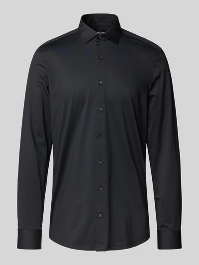 OLYMP Level Five Slim Fit Businesshemd mit Kentkragen Black 2