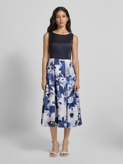 Vera Mont Midikleid mit floralem Motiv-Print Marine 4