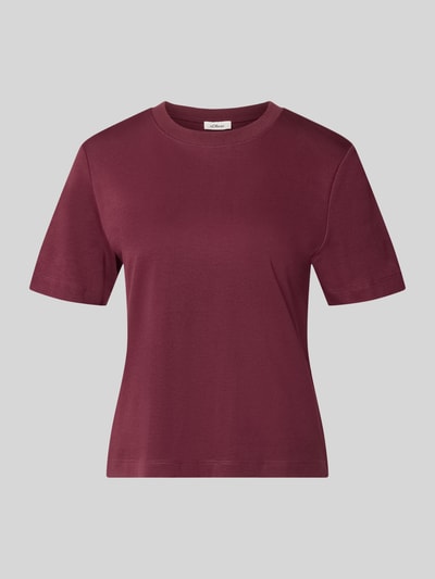 s.Oliver RED LABEL Regular fit t-shirt van puur katoen Bordeaux gemêleerd - 1