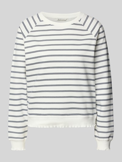 Tom Tailor Denim Regular Fit Sweatshirt aus Baumwoll-Mix Weiss 2