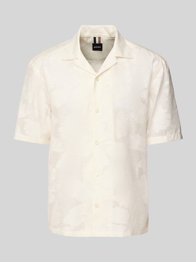 BOSS Relaxed Fit Freizeithemd mit Resortkragen Modell 'LARS' Weiss 2