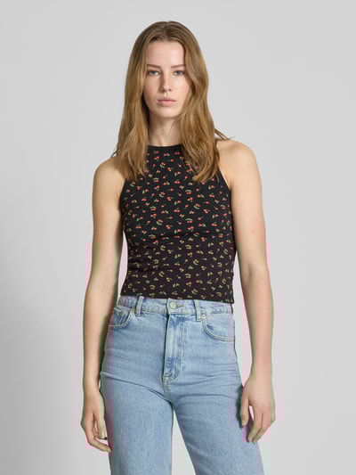 Review Tanktop mit gerippten Abschlüssen Black 4