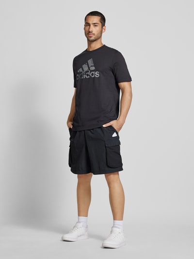 ADIDAS SPORTSWEAR Regular fit sweatshorts met cargozakken Zwart - 1