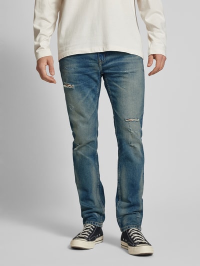 Hugo Blue Regular Fit Jeans im Destroyed-Look Modell 'Ash' Dunkelblau 4