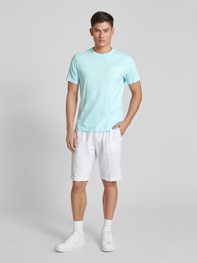 MC2 Saint Barth T-Shirt mit Statement-Print Aqua 1