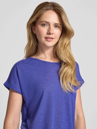 Christian Berg Woman T-shirt z prążkowanym okrągłym dekoltem Królewski niebieski 3