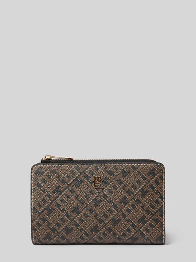 Tommy Hilfiger Portemonnaie mit TH-Allover-Muster Black 1