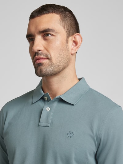 MCNEAL Regular fit poloshirt met labelstitching Rookblauw - 3