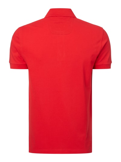 BOSS Green Regular Fit Poloshirt aus reiner Baumwolle Rot 3