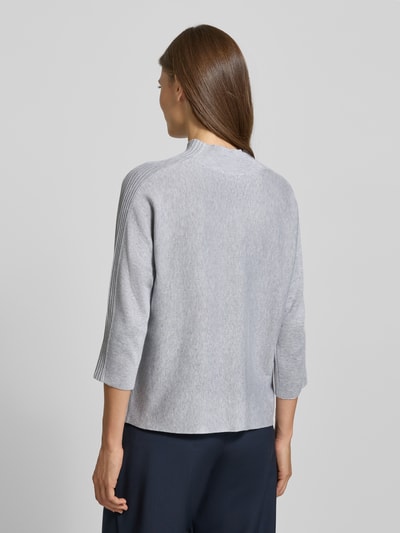 comma Gebreide pullover met opstaande kraag en 3/4-mouwen Zilver - 5