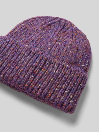 ICHI Beanie mit breitem Umschlag Modell 'ANYA' Lila 2