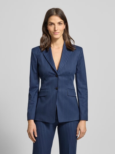 HUGO Regular Fit Kurzblazer mit Allover-Muster Modell 'ASMALLA' Marine 4