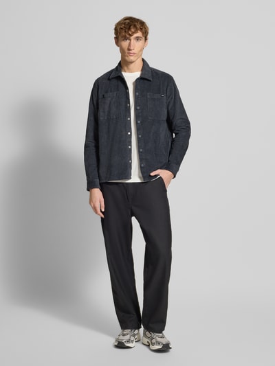 Blend Regular Fit Hemdjacke aus Cord Modell 'FABER' Dunkelgrau 1