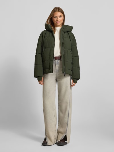 MOS MOSH Gewatteerd jack met capuchon, model 'Ollie' Donkergroen - 1