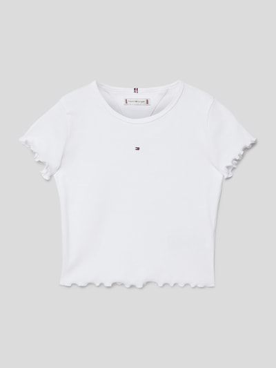 Tommy Hilfiger Teens T-shirt met labelstitching, model 'ESSENTIAL' Wit - 1