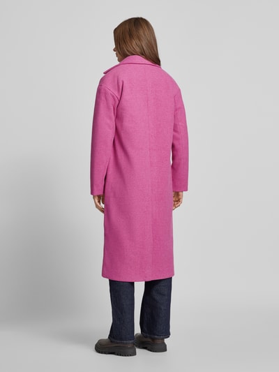 Pieces Oversize Fit Mantel mit Reverskragen Modell 'JILI' Fuchsia 5