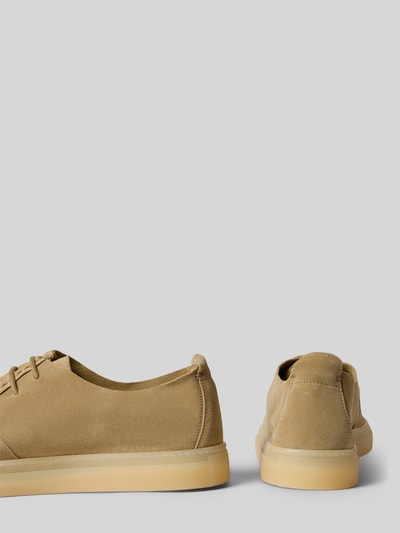 Productfoto, Loafer aus echtem Leder mit Logo-Detail van Copenhagen, heren loafers van echt leer in beige met gladde zool, afgeronde pasvorm, logodetail op de zijkant, hakhoogte maat 44: 3 cm, schachthoogte: 7 cm, schachtbreedte: 11 cm, neutrale achtergrond, zachte textuur