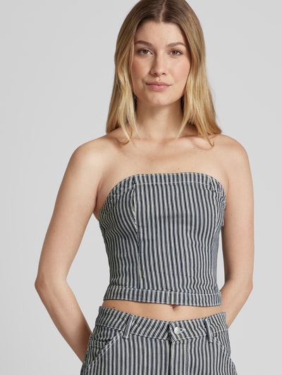 Vero Moda Tube Top mit Streifenmuster Modell 'VMZIVA' Jeansblau 3