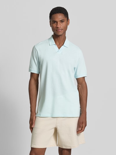 s.Oliver RED LABEL Koszulka polo o kroju regular fit z mieszanki bawełny Turkusowy 4