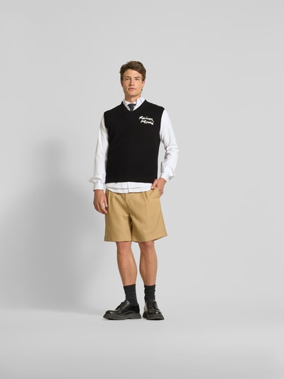 MAISON KITSUNÉ Tanktop in Ripp-Optik Black 1