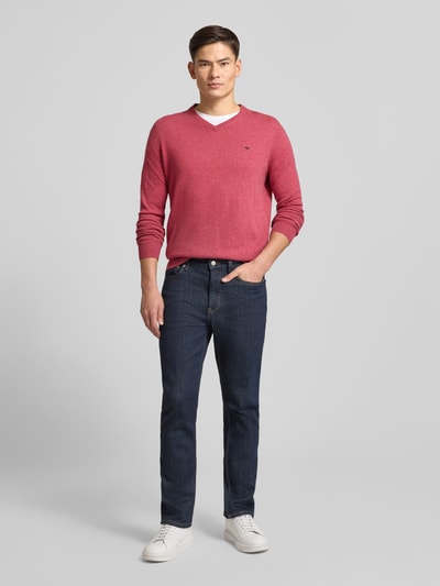 Fynch-Hatton Regular Fit Pullover mit Kaschmir-Anteil Modell 'Merino' Kirsche 1