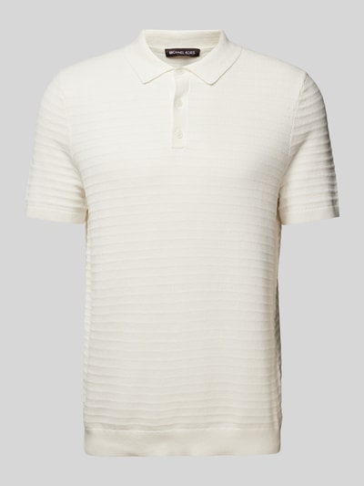 Michael Kors Regular fit poloshirt met structuurmotief, model 'TUCK STRIPE' Wit - 2