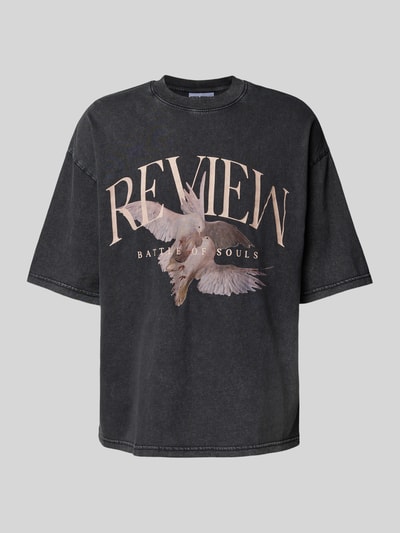 REVIEW T-Shirt mit Label-Print Black 2