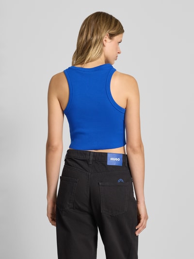 Hugo Blue Korte top met labeldetail en ronde hals Koningsblauw - 5