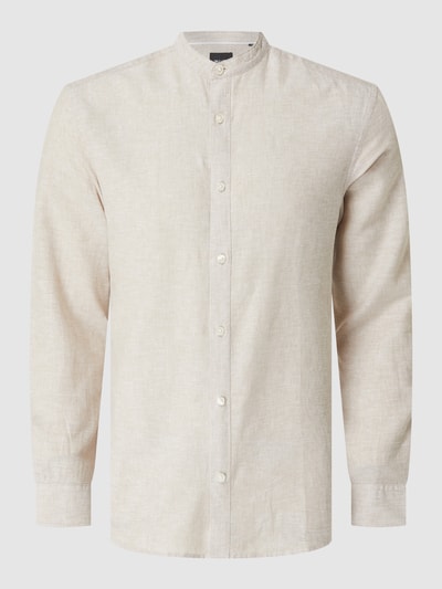 Only & Sons Slim fit linnen overhemd, model 'Caiden' Beige - 2