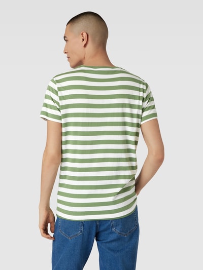 Gant T-shirt met streepmotief Rietgroen - 5