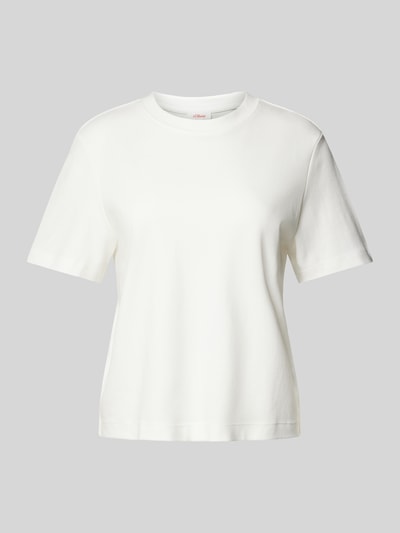 s.Oliver RED LABEL Regular fit T-shirt met ronde hals en kraag Wit - 2