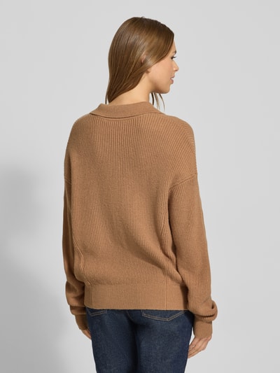 Essentiel Antwerp Loose fit gebreide pullover van wolmix, model 'IMETAL' Beige - 5