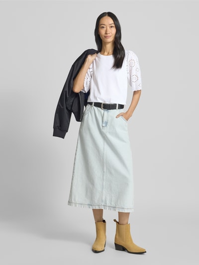 Soyaconcept T-Shirt mit Lochstickerei Modell 'LORAINE' Weiss 1