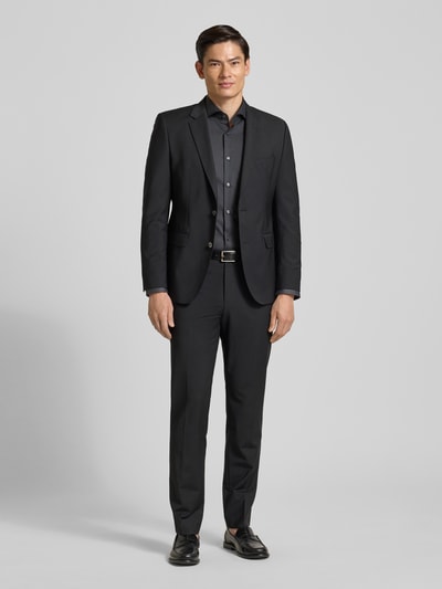 BOSS Regular Fit Businesshemd aus Baumwoll-Mix Modell 'H-JOE-SPREAD' Anthrazit 1