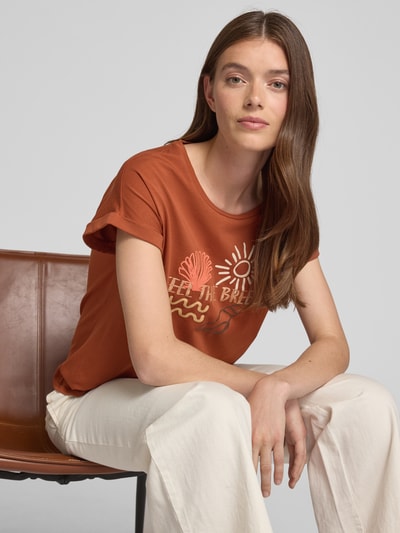 Soyaconcept T-Shirt mit Rundhalsausschnitt Modell 'RINA' Rostrot 3