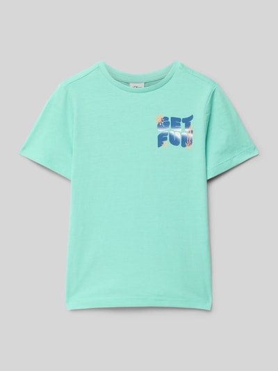 s.Oliver RED LABEL Regular Fit T-Shirt aus reiner Baumwolle Aqua 1