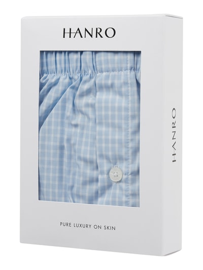 Hanro Boxershorts van katoen Lichtblauw gemêleerd - 2