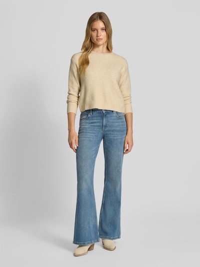 SUNCOO PARIS Strickpullover mit Rundhalsausschnitt Modell 'PLAMEDI' Ecru 1